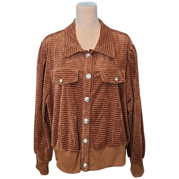 Shein Lune Plus Flap Button Front Jacket 3XL - Picture 5 of 12